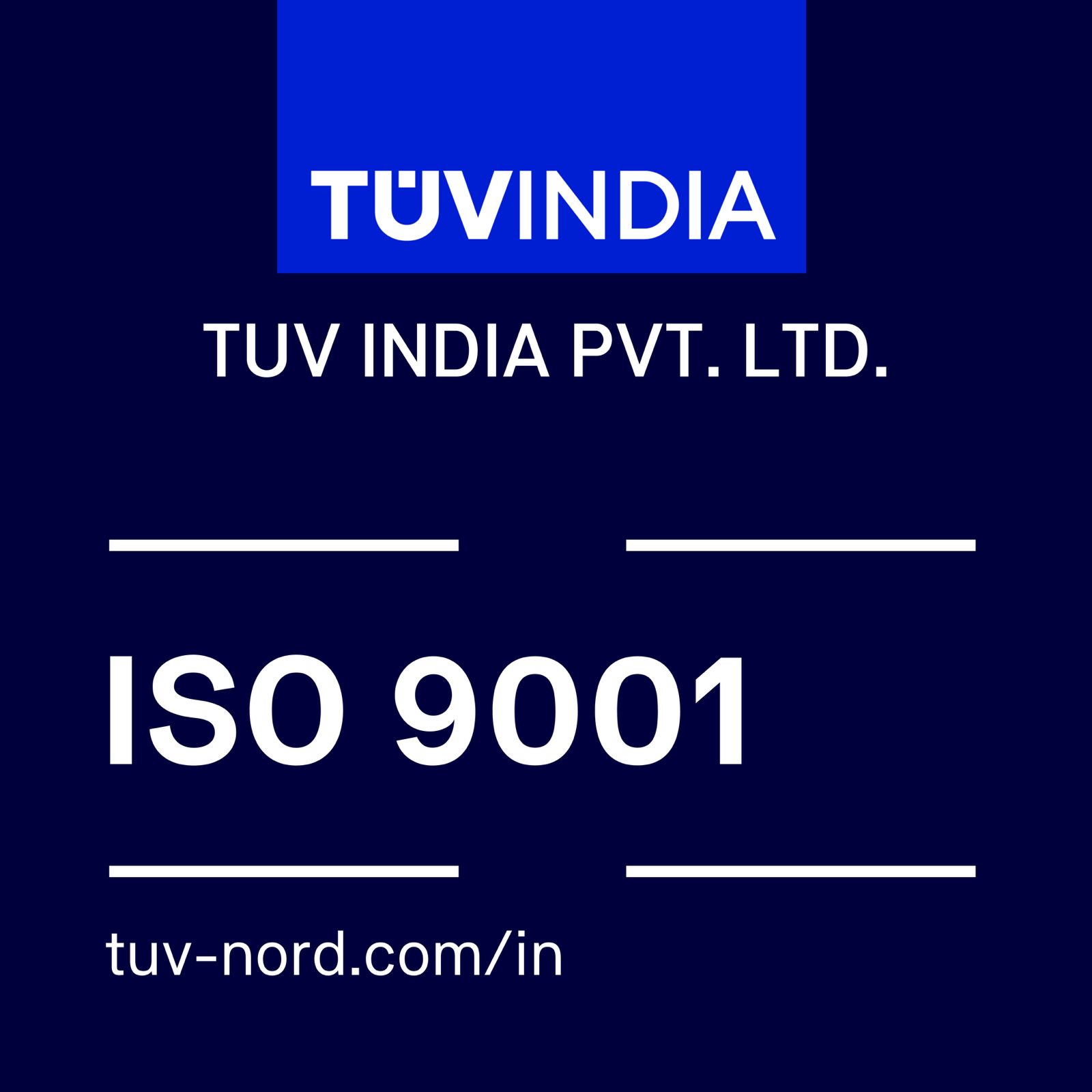 Feather Guard ISO 9001 certified by TUV India